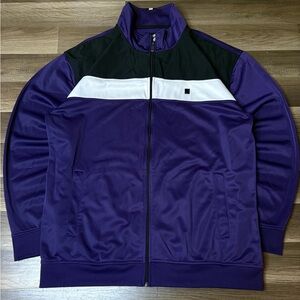 VTG Ecko Unltd Men's 2X-Large Colorblock Tracksuit Jacket Purple Black Full Zip